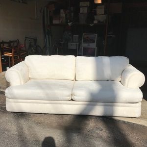 Nice white barley used couch
